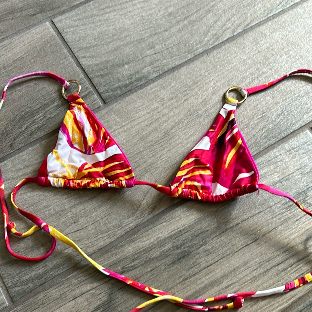 Louisa ballou printed bikini top